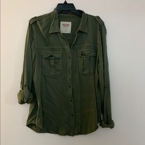 Green button up